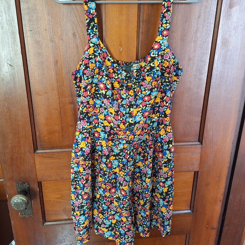 Pre-Owned Wild Fable Black Multicolor Romper